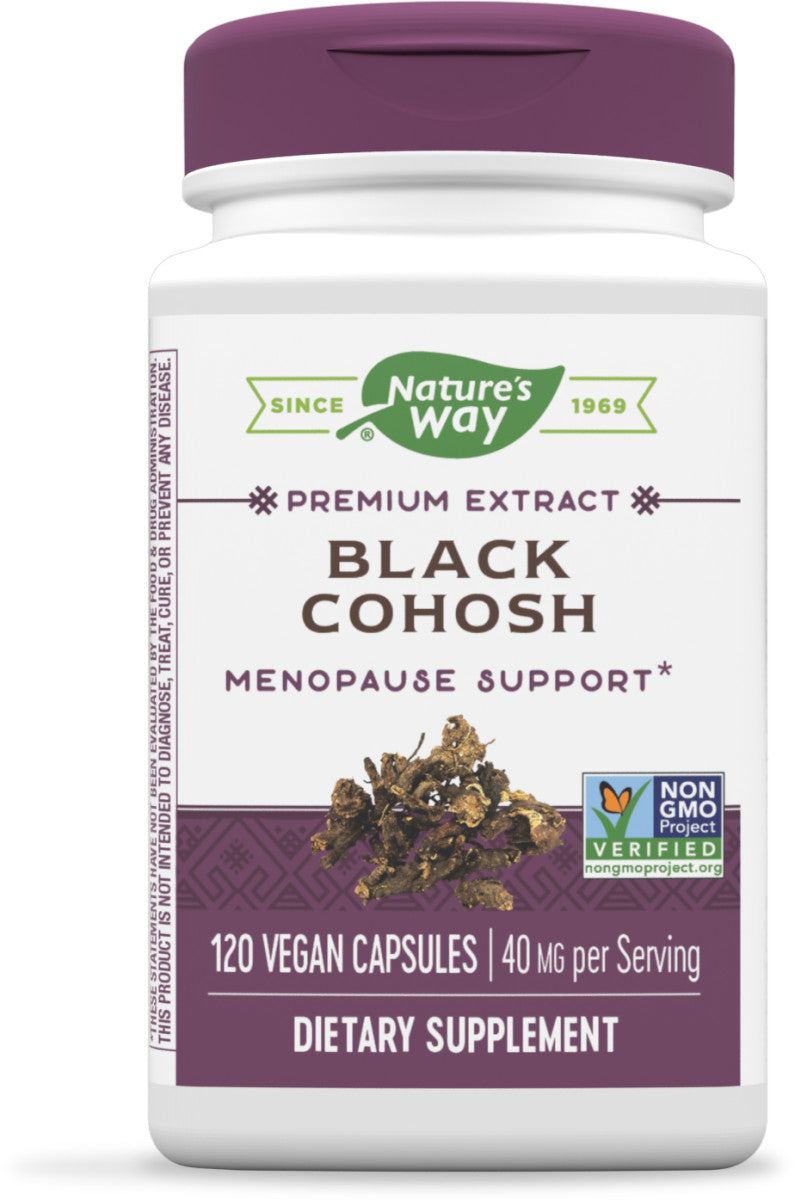 Nature's Way Suplemento Extracto Premium de Cohosh Negro 40 mg, 120 cápsulas