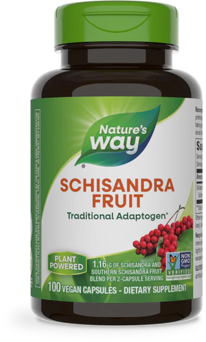 Nature's Way Suplemento Fruta de Schisandra 1.16mg, 100 cápsulas