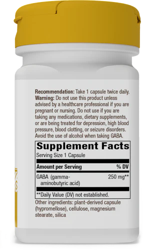 Nature's Way Suplemento de GABA 250 mg, 60 cápsulas