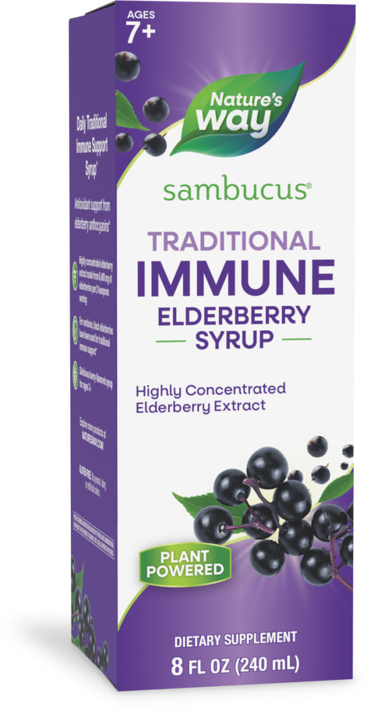 Nature's Way SuplementoSambucus Jarabe Inmune Tradicional, 8fl oz (240 ml)