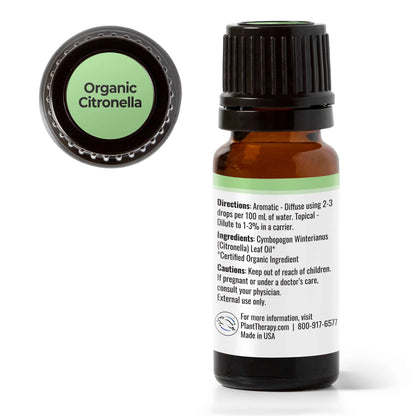 Plant Therapy Aceite esencial de citronela orgánico 10ml