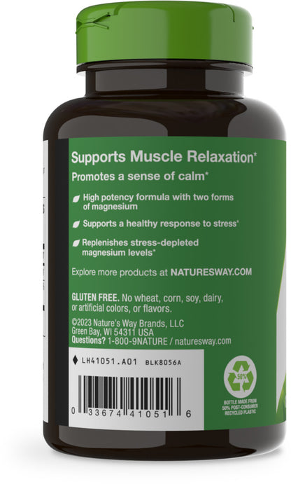 Nature's Way Suplemento Complejo de magnesio 500 mg, 100 cápsulas