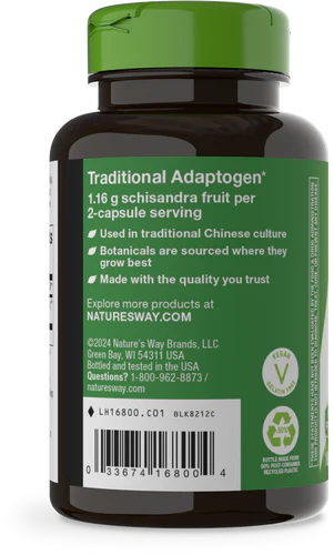 Nature's Way Suplemento Fruta de Schisandra 1.16mg, 100 cápsulas