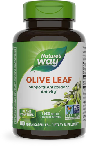 Nature's Way Suplemento Hoja de olivo 1500 mg, 100 cápsulas