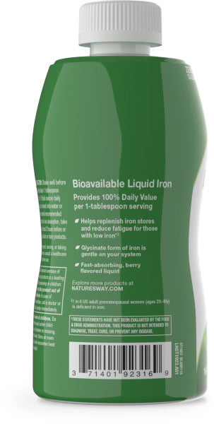 Nature's Way Suplemento Hierro líquido, 16 fl oz (480 ml)