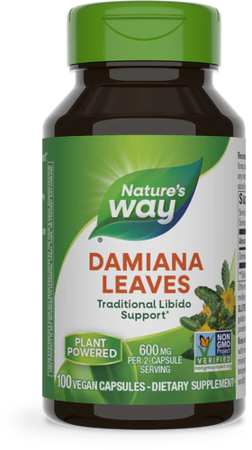 Nature's Way Suplemento Hojas de Damiana 600 mg, 100 cápsulas