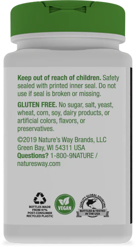 Nature's Way Suplemento de Raíz Fo-Ti 1220mg, 100 cápsulas