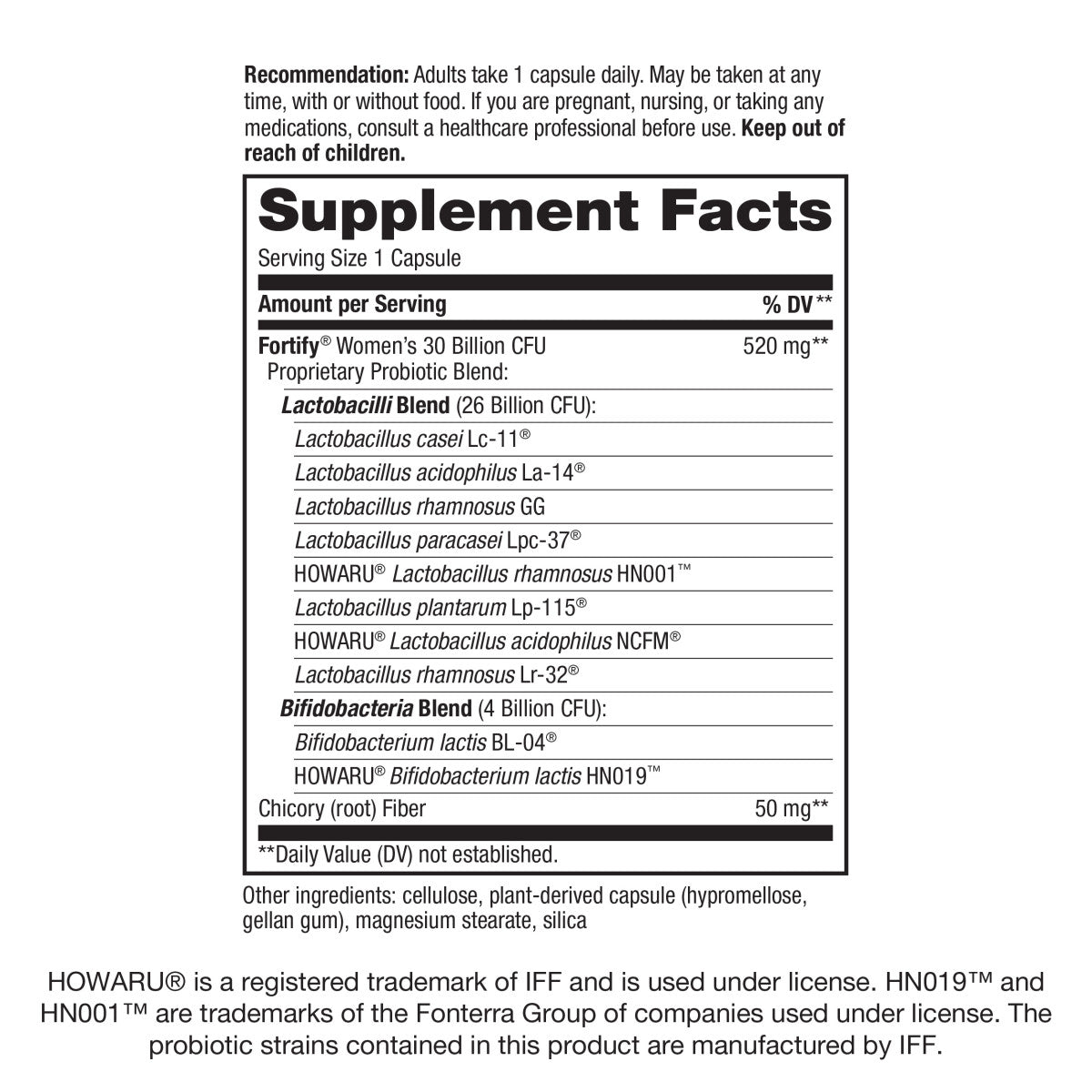 Nature's Way Fortify® Women's , Probioticos 30 Billion, 30 cápsulas