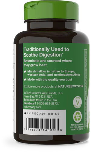 Nature's Way Suplemento de Raíz de malvavisco 960mg, 100 cápsulas