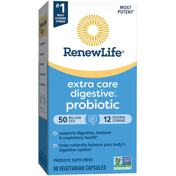 Renew Life Ultimate Flora Extra Care Probiótico 50 mil millones, 90 cápsulas
