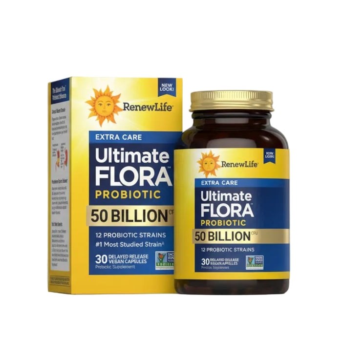 Renew Life Ultimate Flora Extra Care Probiótico 50 mil millones, 30 cápsulas