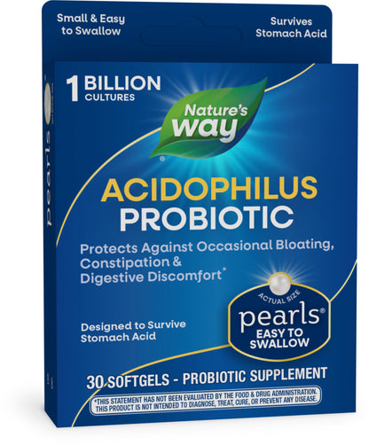 Nature's Way Perlas probióticas Acidophilus, 30 cápsulas