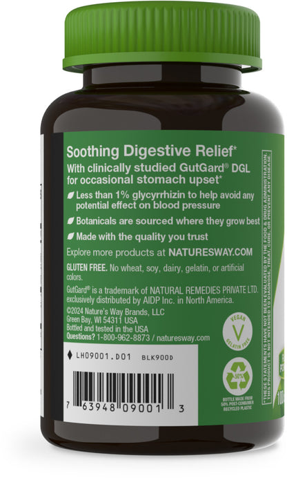 Nature's Way Suplemento de DGL Deglicirricinado, 100 tabsletas masticables