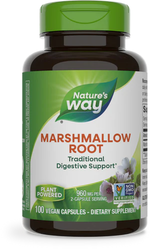 Nature's Way Suplemento de Raíz de malvavisco 960mg, 100 cápsulas