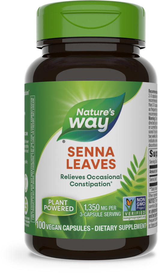 Nature's Way Suplemento Hojas de Sen 1350 mg, 100 cápsulas