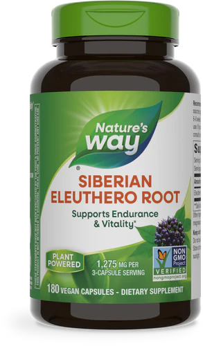 Nature's Way Suplemento de Eleuthero siberiano 1275 mg, 180 cápsulas