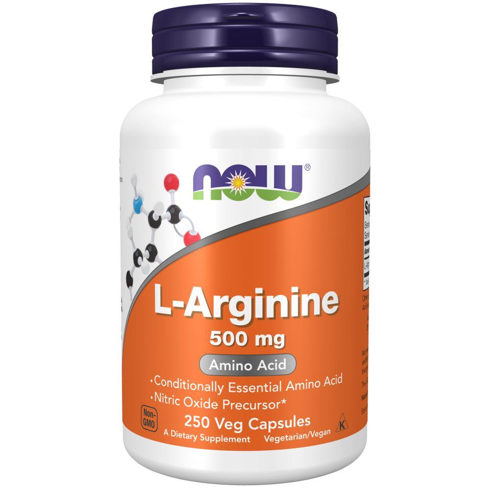 Suplemento Alimenticio de L-Arginina Cont. 250 capsulas de 500 mg c/u.