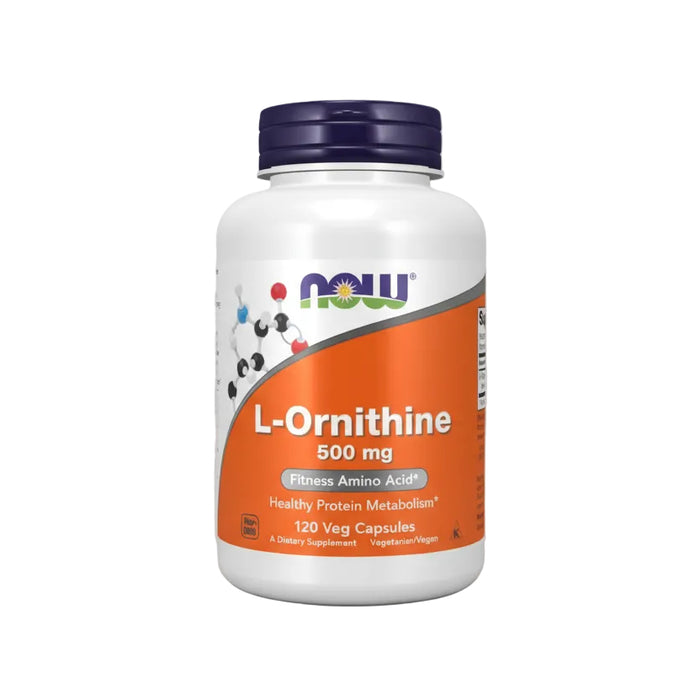 Now Suplemento Alimenticio de L-Ornitina 500mg, 120 cápsulas