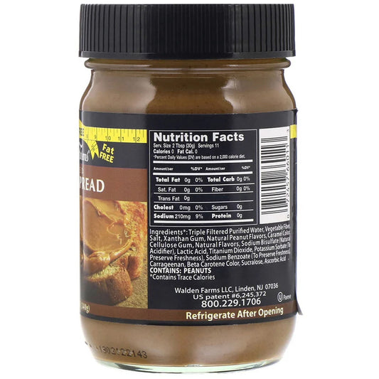 Walden Farms - Crema de Cacahuate Cremosa Sin Calorías 340g